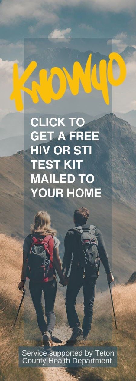 Click here for free STI and HIV testing. Service supported by Teton County Health Department 